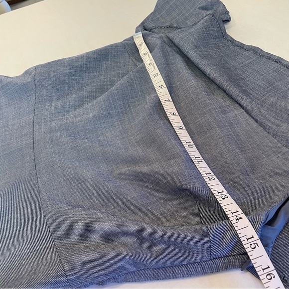 Banana Republic Chambray Off The Shoulder Knee Length Dress Size 4 - Picture 10 of 11